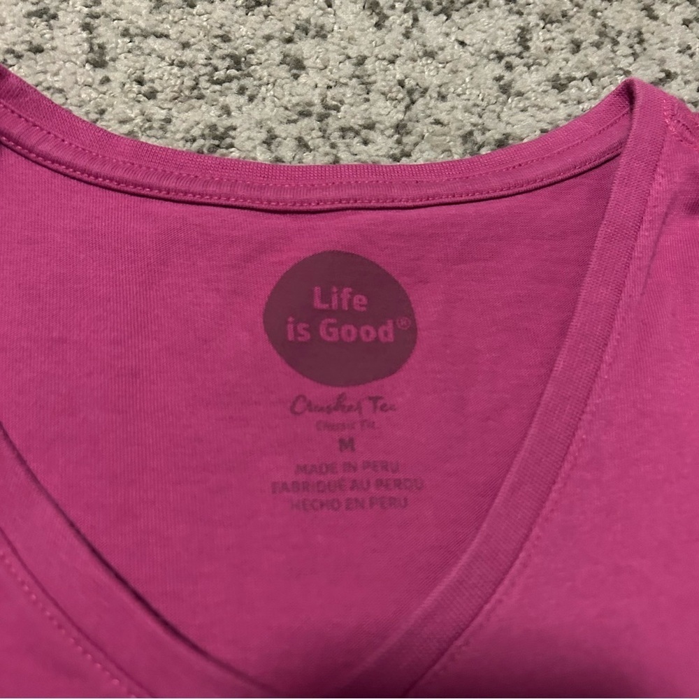 Life is Good Crusher Tee Classic Fit Purple Baseball Short Sleeve T-Shirt Size M - Picture 5 of 8